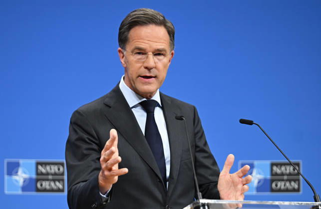 Belgium, Mark Rutte at a press conference in Brussels