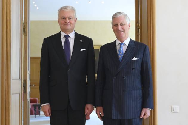 Royals: King Philippe of Belgium meets Gitana Nauseda in Brussels