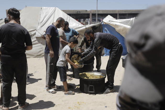 Middle East conflict, Gaza, food distribution in Jabalia