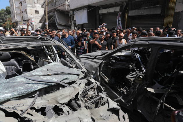 Nahostkonflikt, Gaza, Eindrücke nach israelischem Luftangriff in Gaza-Stadt