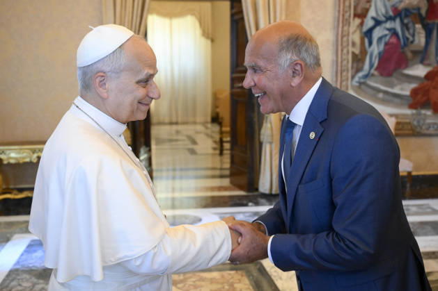 Vatikan, Papst Leo XIV. empfängt Mitglieder der Jerome Lejeune Foundation