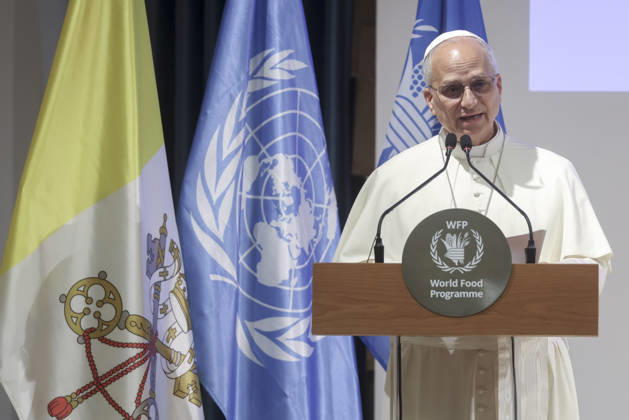 Italy: Pope Leo XIV visits the headquarters of the World Food Programme in Rome