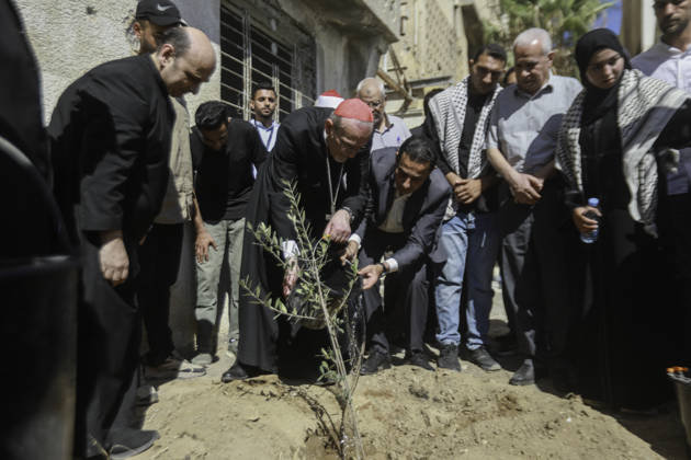 Middle East conflict, Gaza City: Latin Patriarch Pierbattista Pizzaballa speaks on interfaith dialogue at Al-Azhar University