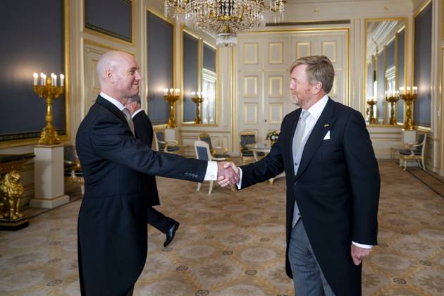 Royals: King Willem-Alexander of the Netherlands welcomes Alexander Bosman to The Hague
