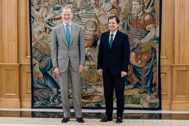 Royals, König Felipe VI von Spanien empfängt Alfonso Fernandez Manueco in Madrid