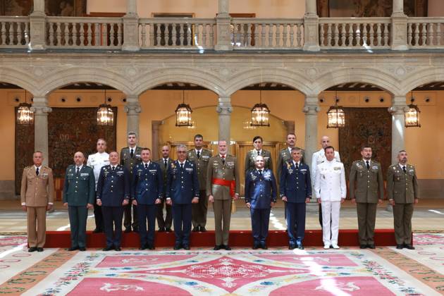 Royals, Spain: King Felipe holds an audience with the group of divisional generals in Madrid