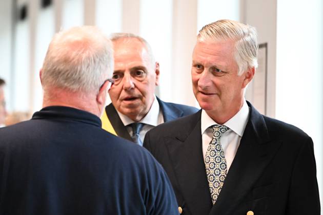 Royals, Belgium: King Philippe at the crisis centre following a fire in the High Fens