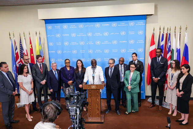 Vereinte Nationen in New York, Pressetermin der neuen Sicherheitsratsmitglieder