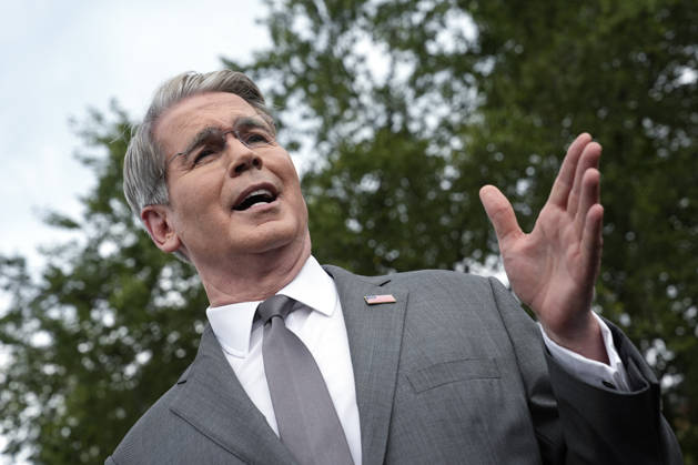 USA, Scott Bessent Pressestatement in Washington DC
