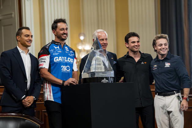 USA, Pressevorschau für IndyCar-Rennen auf der National Mall in Washington DC