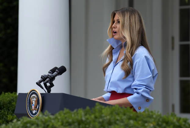USA, Melania und Donald Trump geben IndyCar-Partnerschaft mit Fostering the Future bekannt in Washington DC