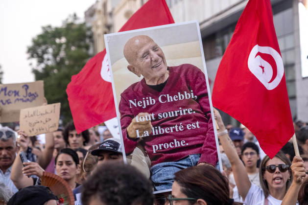 Tunesien, Demonstration der Opposition in Tunis gegen steigende Lebenshaltungskosten
