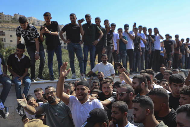 Middle East conflict, West Bank, funeral service for Karim Sanad Shalaldeh following a fatal attack by settlers in Hebron
