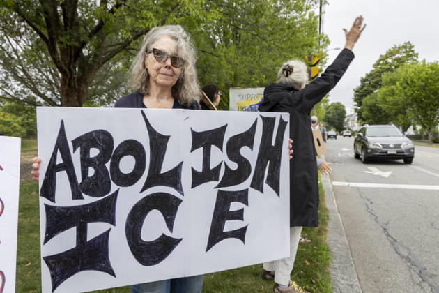 USA, Protest gegen ICE-Einsätze in Newburyport