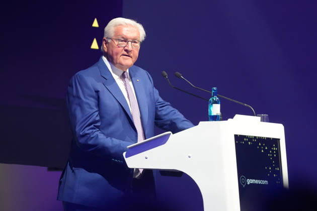 North Rhine-Westphalia: Frank-Walter Steinmeier at the gamescom video games fair in Cologne