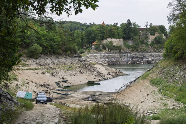 Czech Republic: Low water levels in the Orlík Reservoir