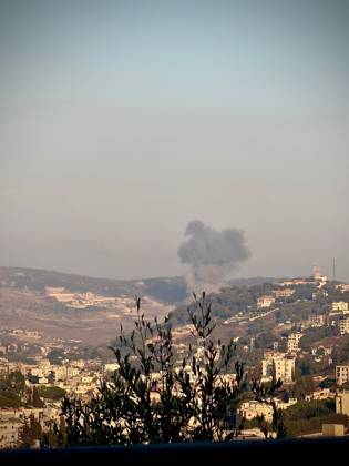 The Middle East conflict, Lebanon, smoke over Nabataea