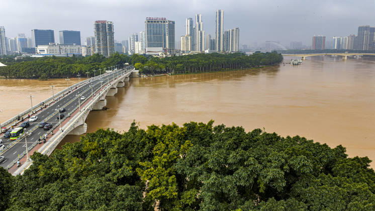 China, flooding of the Yongjiang River