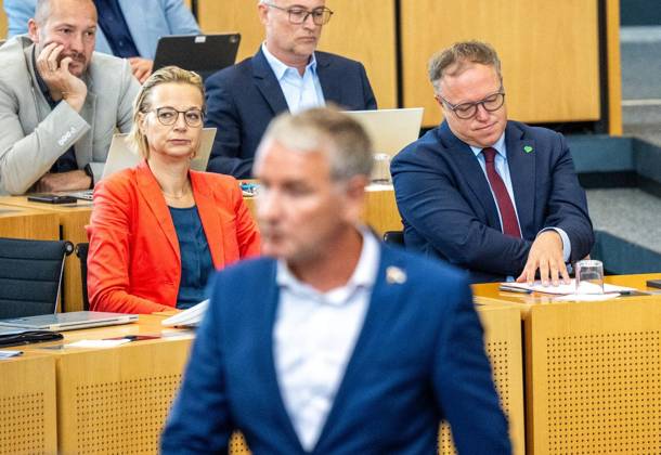 Thüringen, Sitzung im Landtag in Erfurt