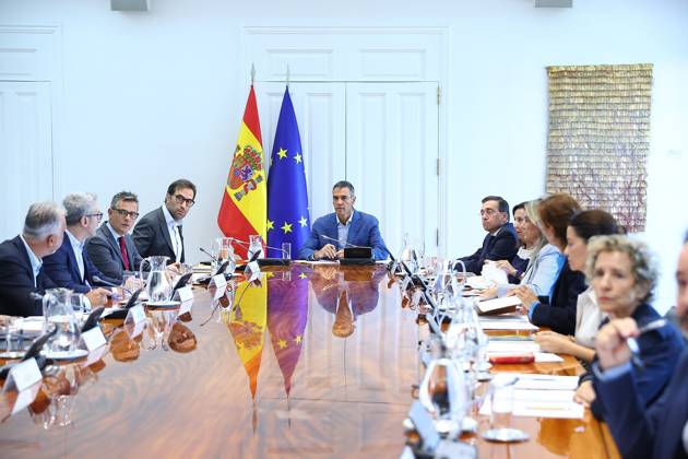 Spanien, Pedro Sanchez während des Kabinettstreffens in Madrid