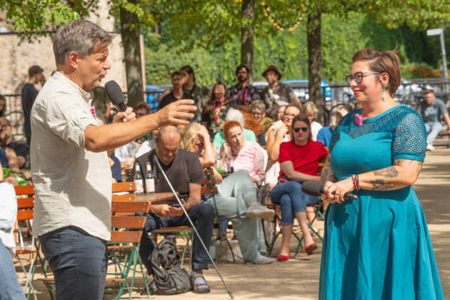 Saxony-Anhalt, Alliance 90/The Greens election campaign event in Magdeburg