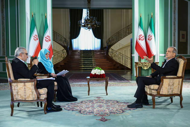 Iran: Masoud Peseschkian speaks on domestic and foreign policy issues on state television in Tehran