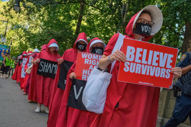 USA, demonstration for women’s rights in New York