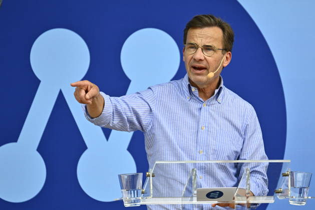Schweden, Ulf Kristersson während Veranstaltung in Stockholm