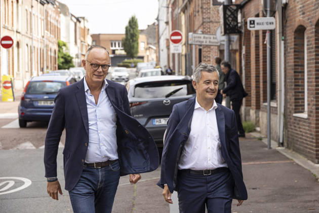 Frankreich, Gerald Darmanin und Edouard Philippe in Tourcoing