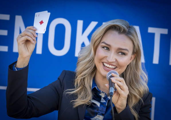 Schweden, Ebba Busch bei Wahlkampfauftritt in Sölvesborg