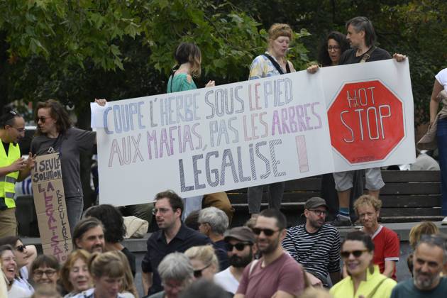Belgien, Demonstration gegen organisierte Kriminalität in Saint-Gilles