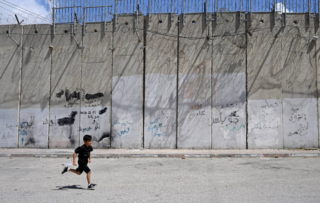 The Middle East conflict, the separation wall and checkpoints in East Jerusalem