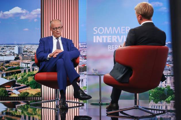Berlin, ARD summer interview with Friedrich Merz