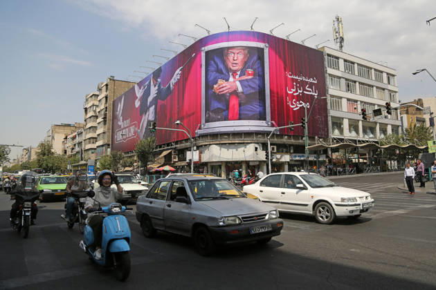 Iran, image of Donald Trump on a poster in Tehran