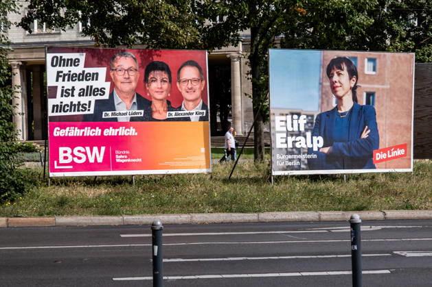 Berlin, Wahlplakate zur Berliner Abgeordnetenhauswahl