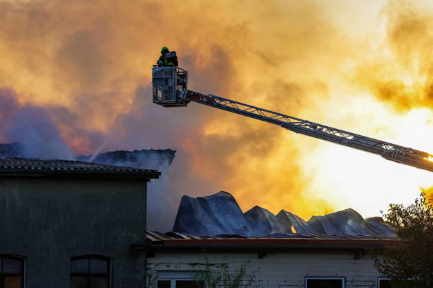 Hesse, barn fire in Ober-Ramstadt