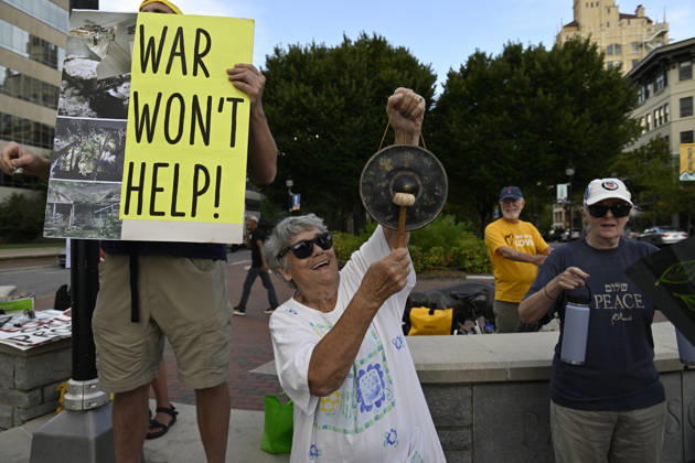 USA: Protests on the fringes of the G20 meeting of finance ministers and central bank governors in Asheville
