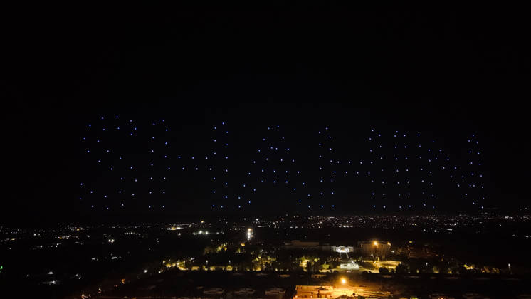 Syria: Drones spell out the country’s new name in the skies above Damascus