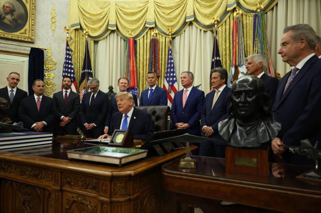 USA: Donald Trump meets with travel industry executives at the White House in Washington DC