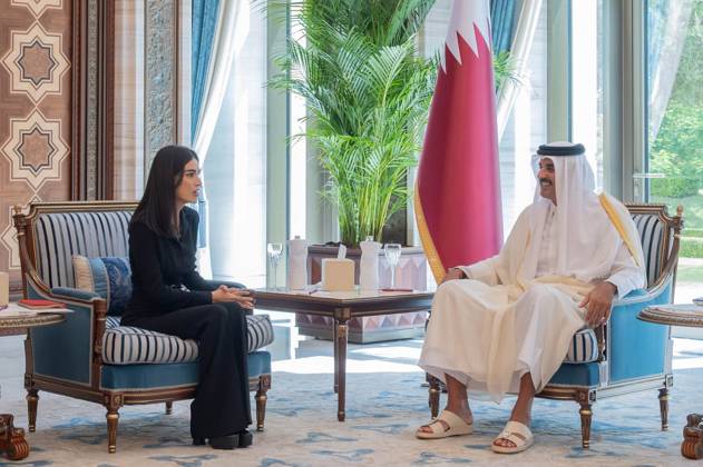 Katar, Scheich Tamim bin Hamad Al Thani trifft Shavkat Mirziyoyev in Doha