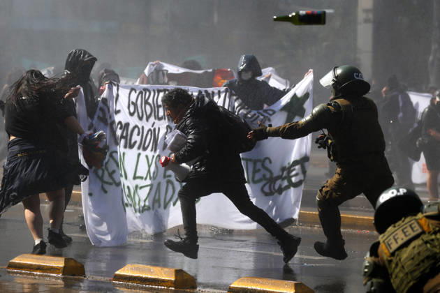 Chile, student protest in Santiago