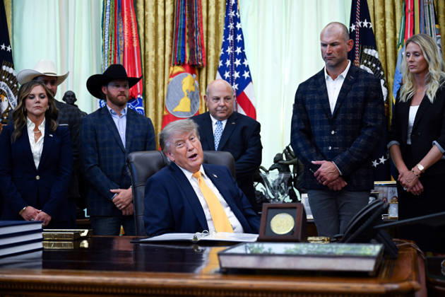 USA, Donald Trump unterzeichnet Abkommen zur Unterstützung der Fleischindustrie in Washington DC
