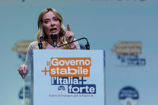 Italien, Giorgia Meloni Rede in Bari