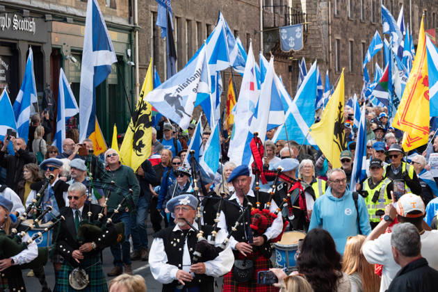 Scotland, demonstration in Edinburgh in support of Scottish independence