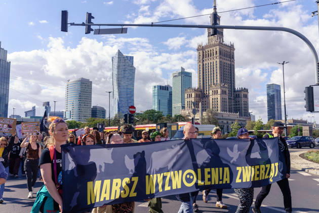 Poland, demonstration for animal liberation in Warsaw