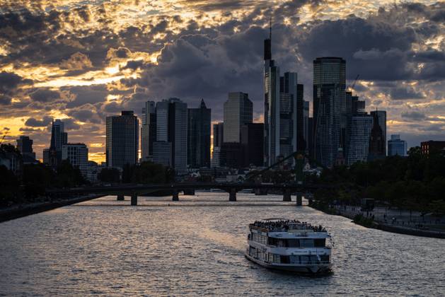Hessen, Abendstimmung in Frankfurt am Main