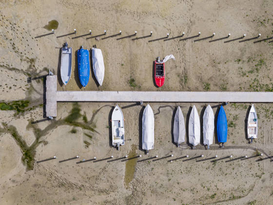 Bodensee-Schiffsverkehr teils eingestellt augrund zu niedrigen Wasserstandes - Archivbilder