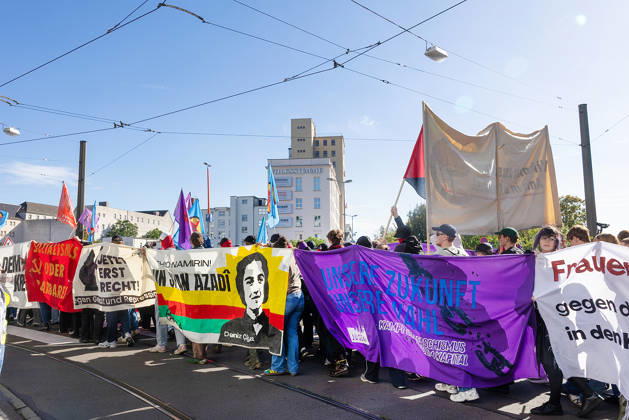 Sachsen-Anhalt, Kundgebungen am Wahlsonntag, Demonstration vor dem Landtag in Magdeburg