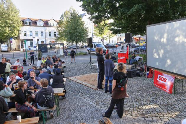 Landtagswahl in Sachsen-Anhalt, Die Linke Wahlfeier in Magdeburg