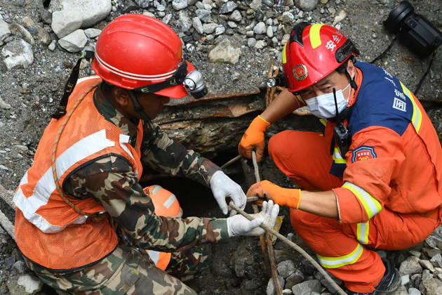 Nepal: Rescue and recovery operations in the Himalayas following flash floods